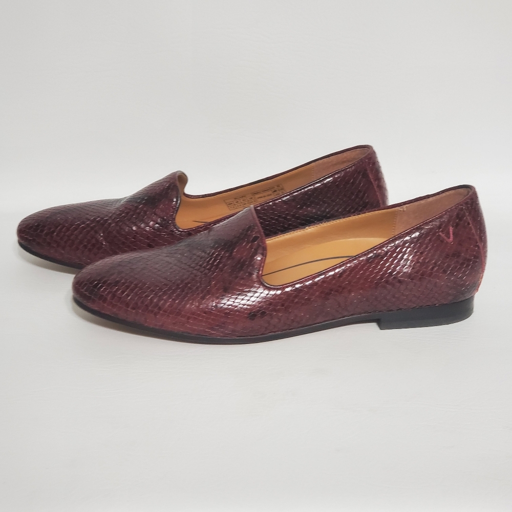 Vionic Burgundy Snake Print Loafers Women's Size 7.5 - Picture 2 of 7